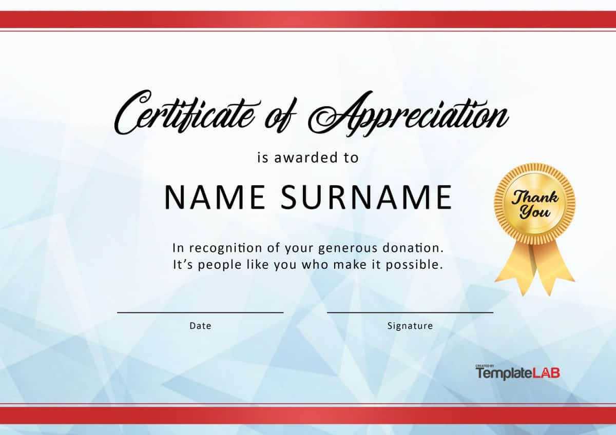 30 Free Certificate Of Appreciation Templates And Letters Intended For Formal Certificate Of Appreciation Template