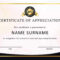 30 Free Certificate Of Appreciation Templates And Letters Pertaining To Certificate Of Excellence Template Word