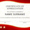30 Free Certificate Of Appreciation Templates And Letters Throughout Volunteer Award Certificate Template