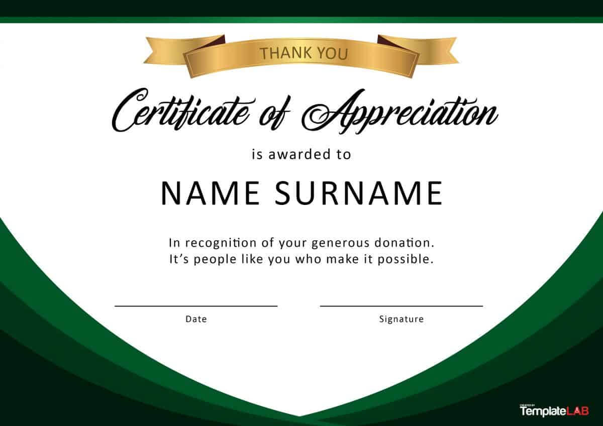 30 Free Certificate Of Appreciation Templates And Letters With Regard To Certificates Of Appreciation Template