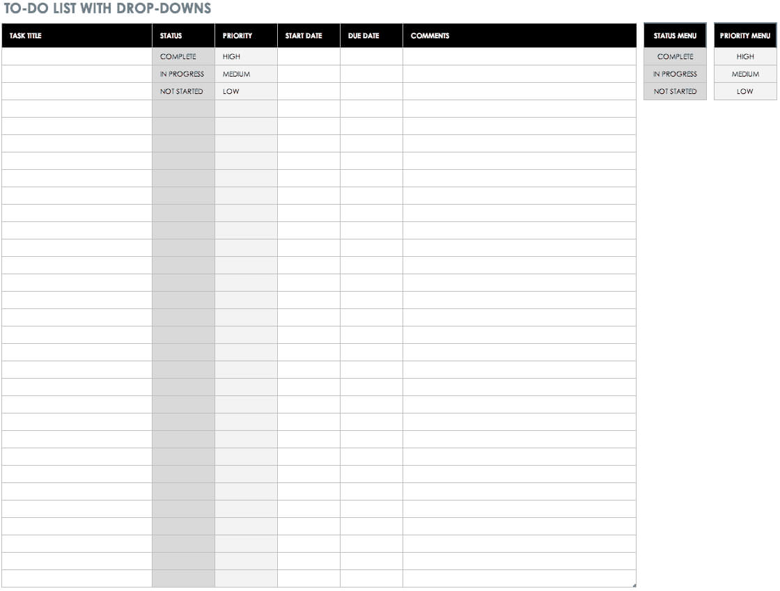 30+ Free Task And Checklist Templates | Smartsheet For Daily Task List Template Word