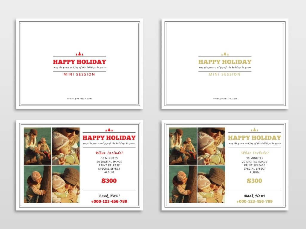 30 Holiday Card Templates For Photographers To Use This Year With Regard To Free Photoshop Christmas Card Templates For Photographers