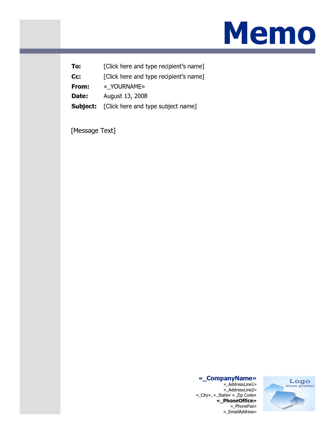 30 Ms Word Memo Template | Andaluzseattle Template Example Within Memo Template Word 2010