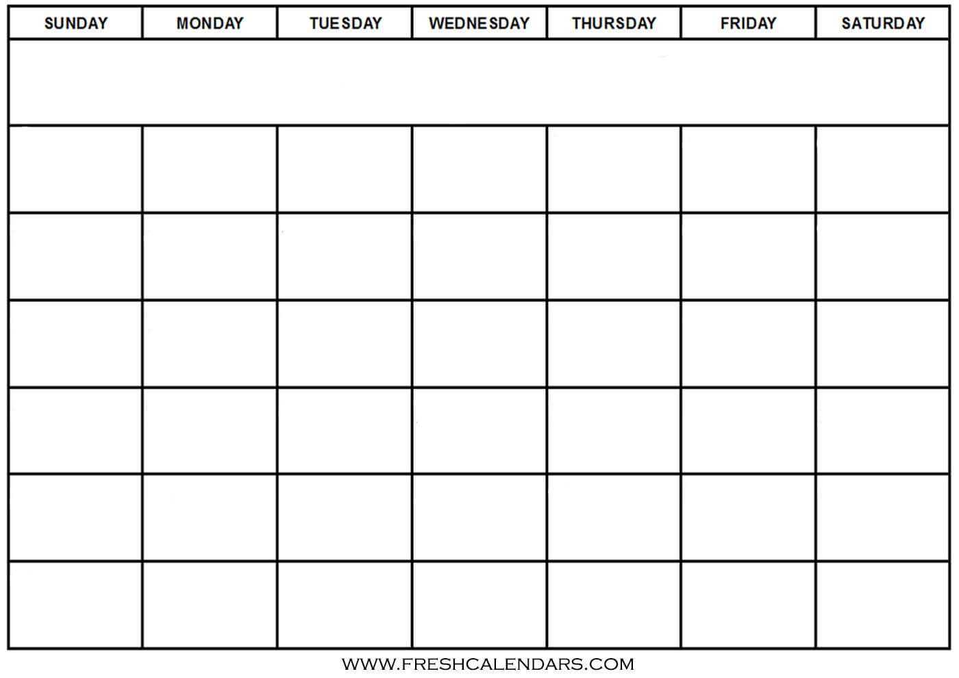 30 Print Free Calendar Template | Andaluzseattle Template Regarding Blank Calander Template