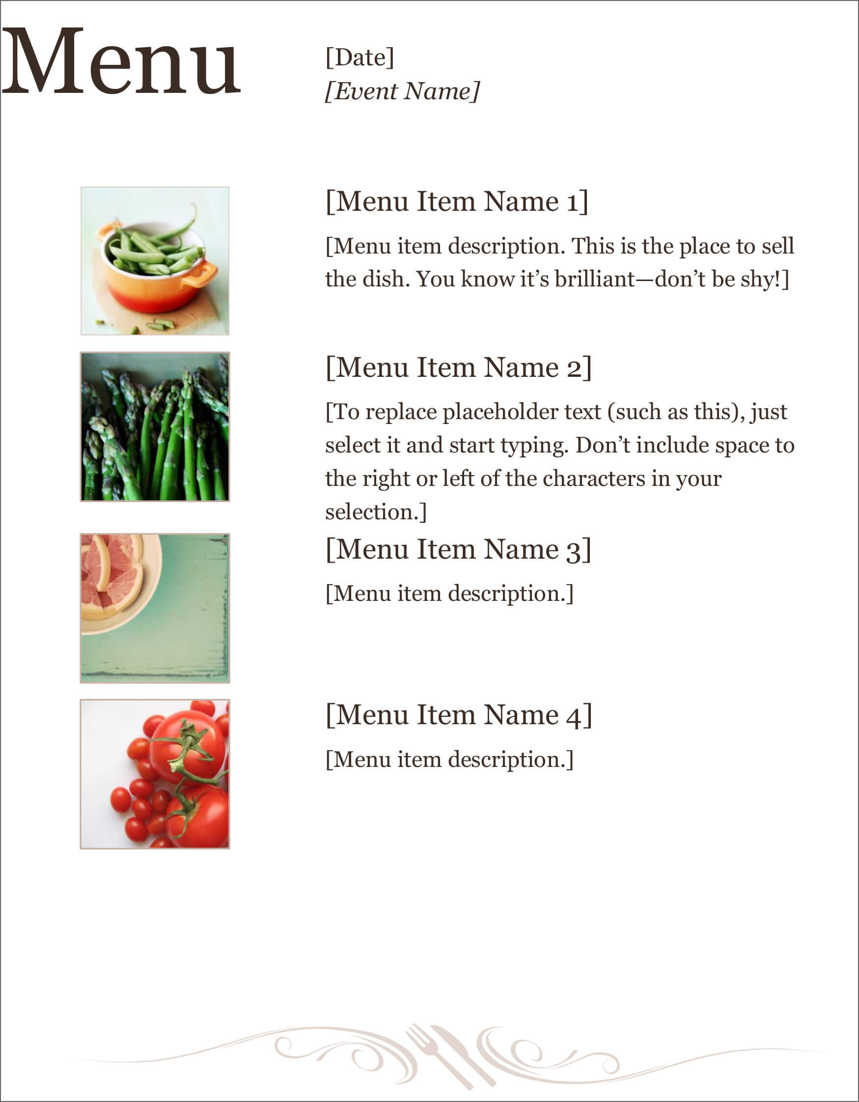 32 Free Simple Menu Templates For Restaurants, Cafes, And With Free Cafe Menu Templates For Word