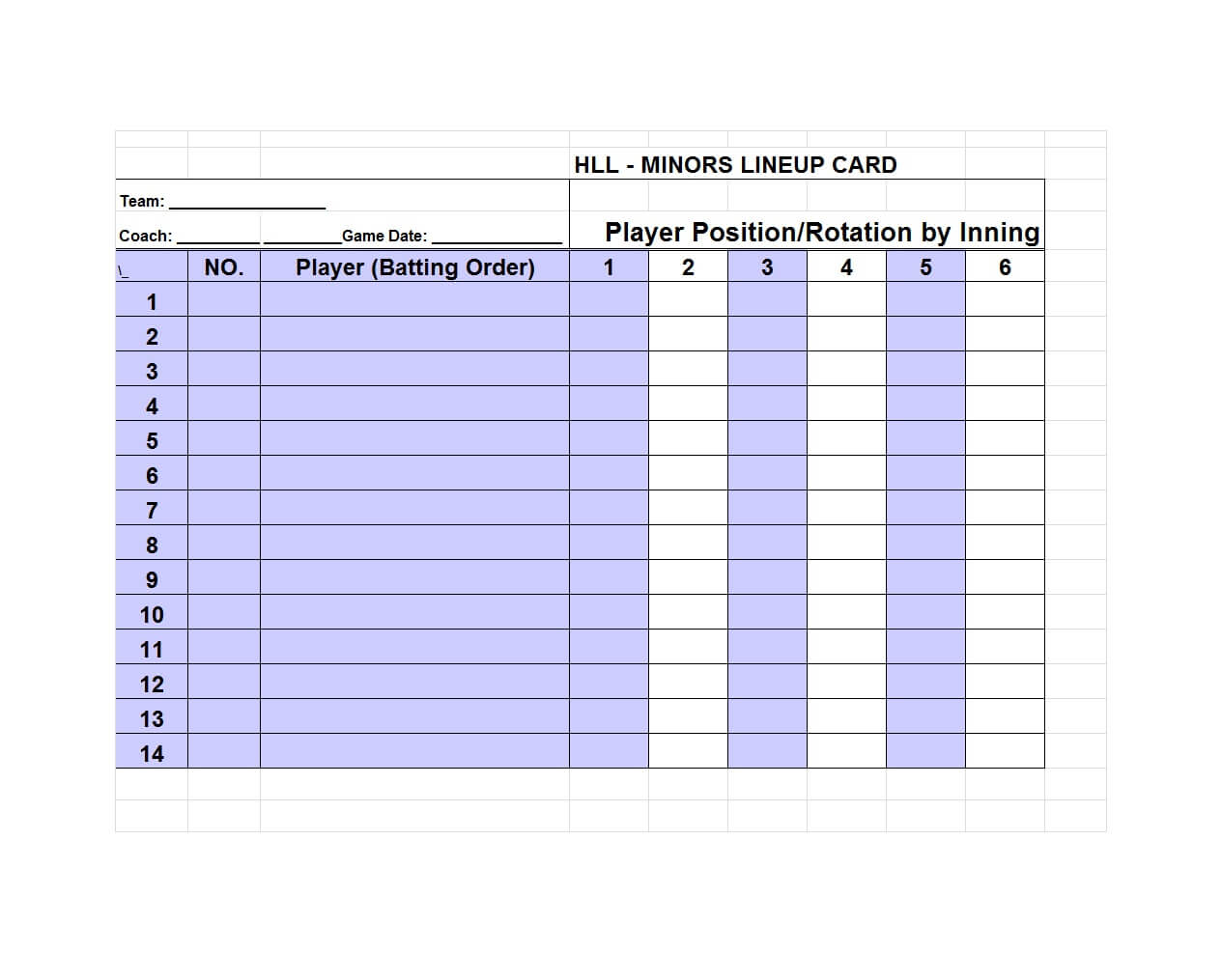 33 Printable Baseball Lineup Templates [Free Download] ᐅ Within Free Baseball Lineup Card Template