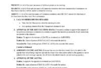 33 Professional Corporate Minutes Templates (Word/pdf) ᐅ with regard to Corporate Minutes Template Word