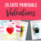 35 Adorable Diy Valentine's Cards To Print At Home For Your In Valentine Card Template For Kids
