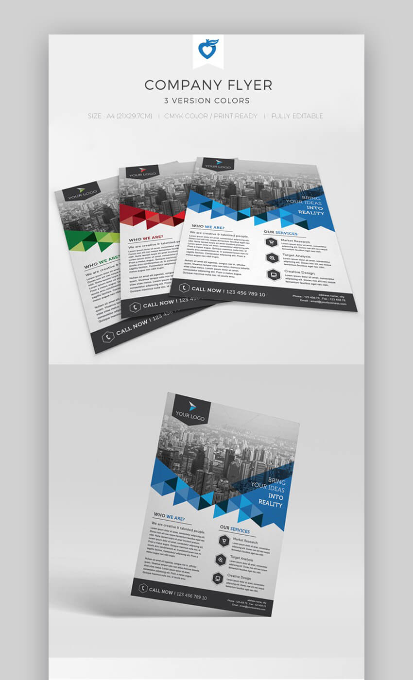 35+ Business Flyer Templates (Creative Layout Designs With One Sided Brochure Template