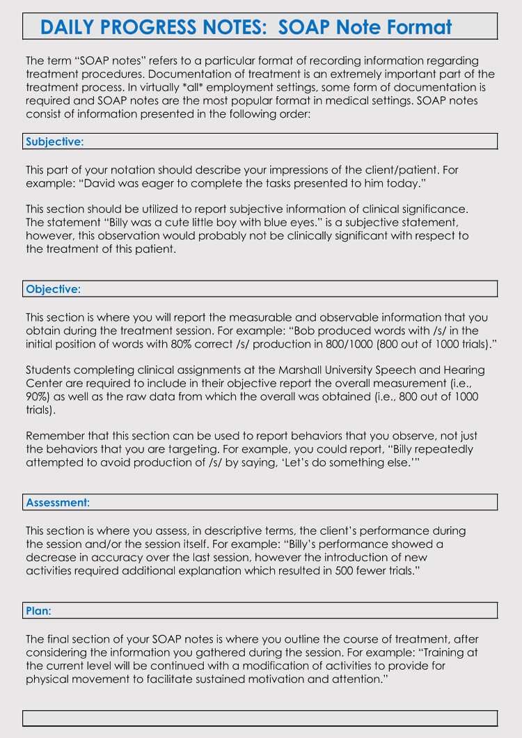 35+ Soap Note Examples (Blank Formats & Writing Tips) Regarding Soap Note Template Word