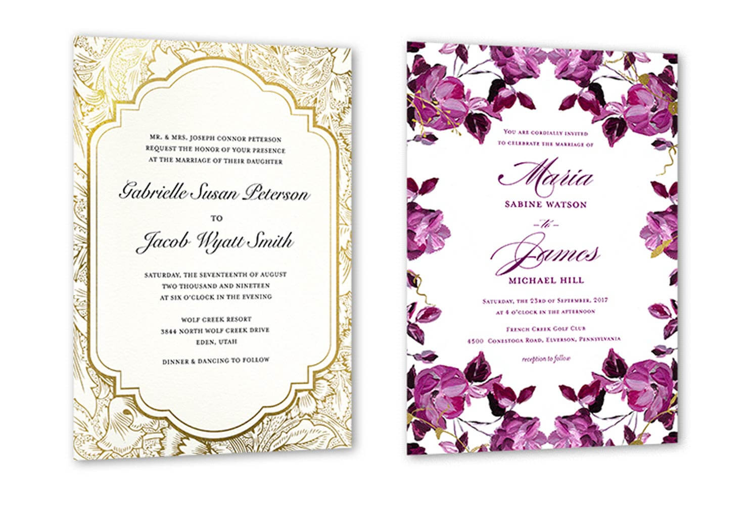 35+ Wedding Invitation Wording Examples 2020 | Shutterfly Within Sample Wedding Invitation Cards Templates