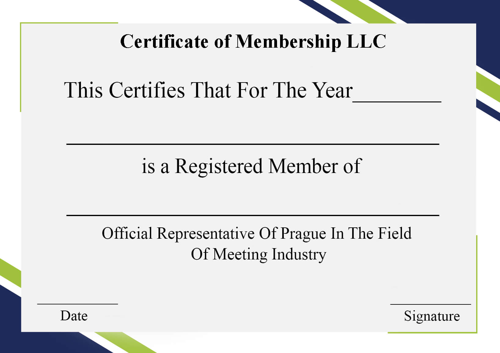 4+ Free Sample Certificate Of Membership Templates In Llc Membership Certificate Template