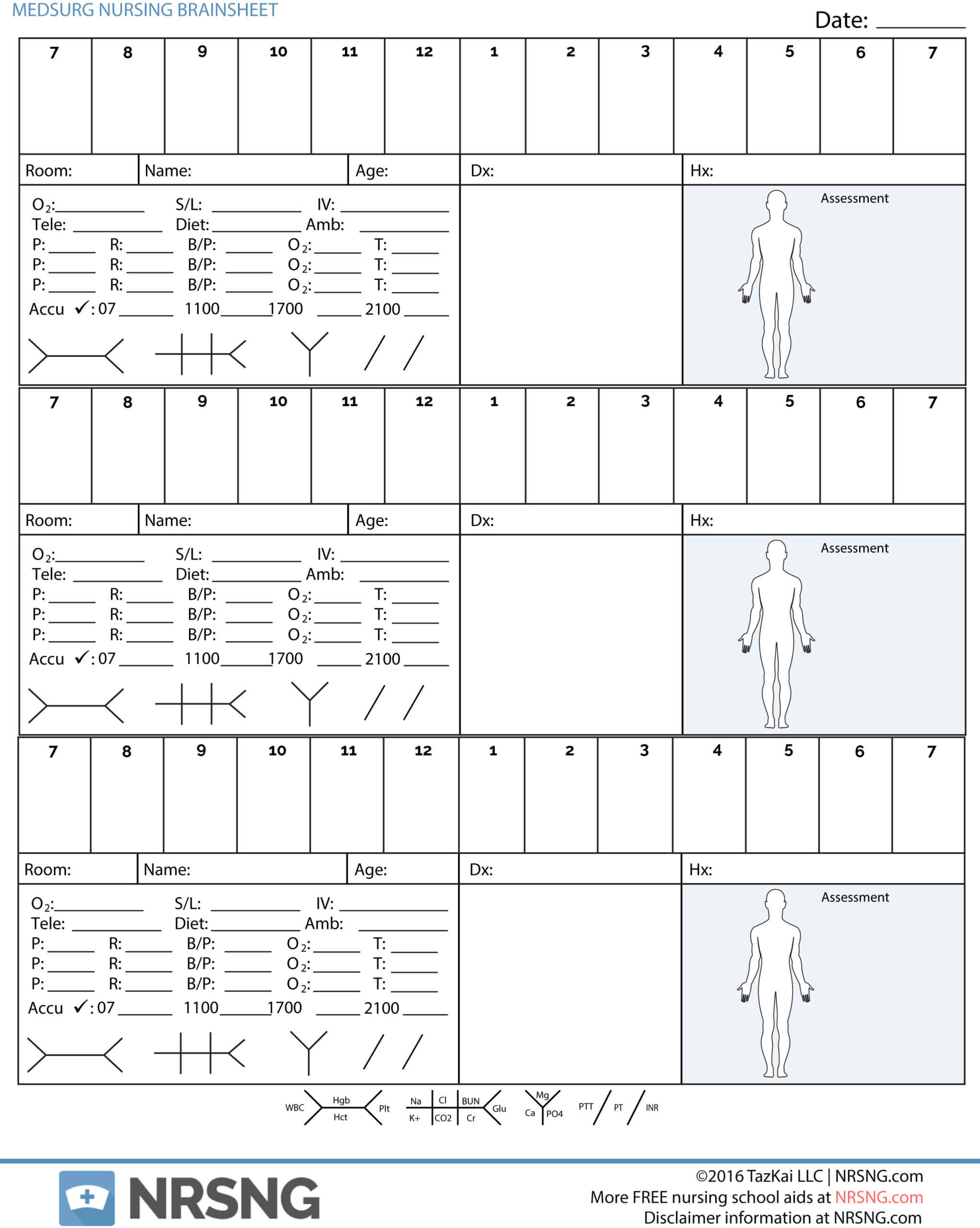 4 Patient Nursing Report Sheet (25 Sheet Pack) | Nrsng Intended For Nurse Report Sheet Templates