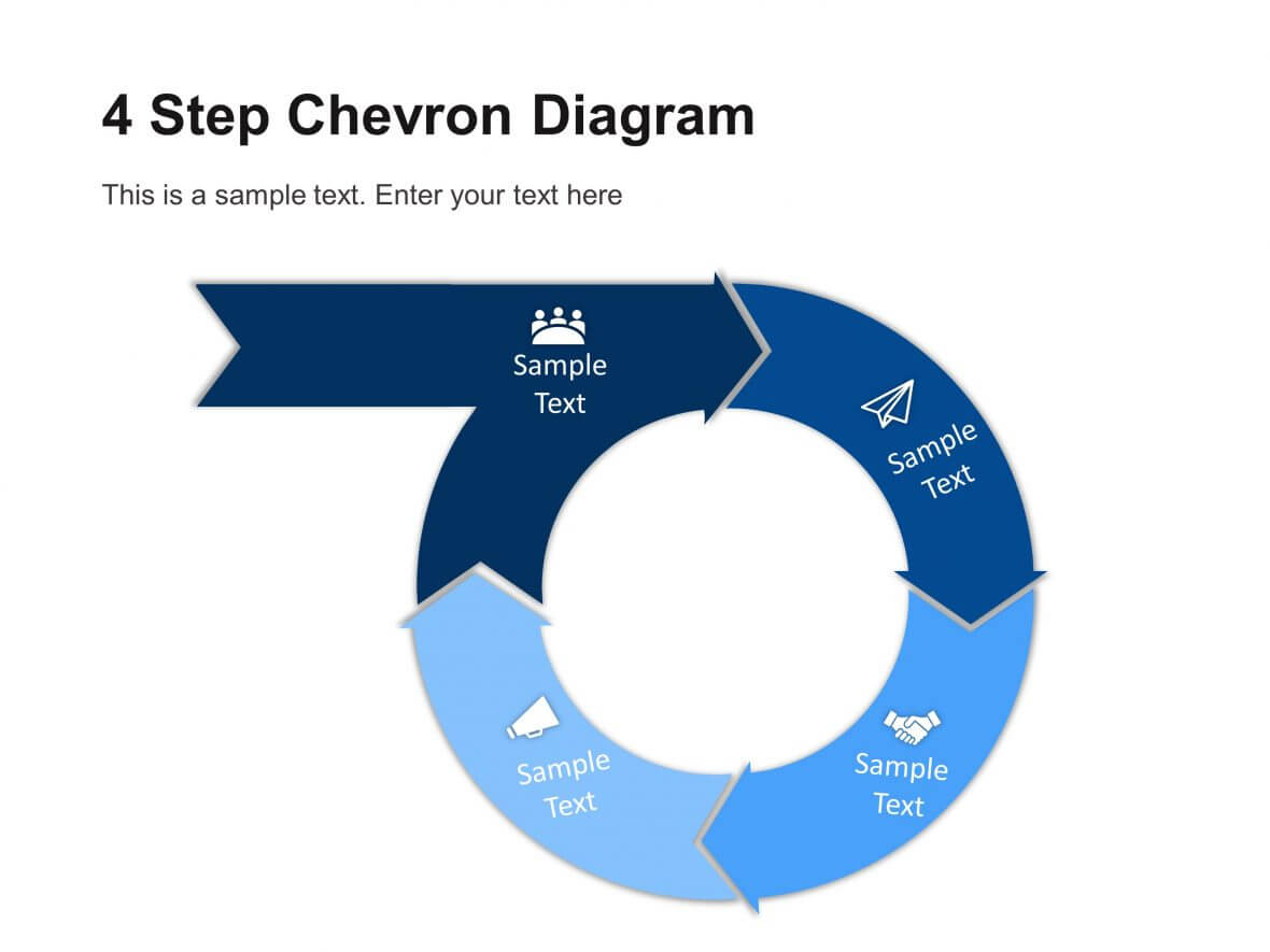 4 Step Circular Chevron Diagram Template | Chevron Pertaining To Powerpoint Chevron Template