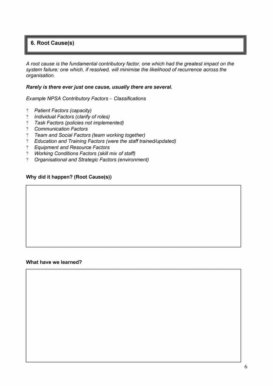 40+ Effective Root Cause Analysis Templates, Forms & Examples In Failure Analysis Report Template