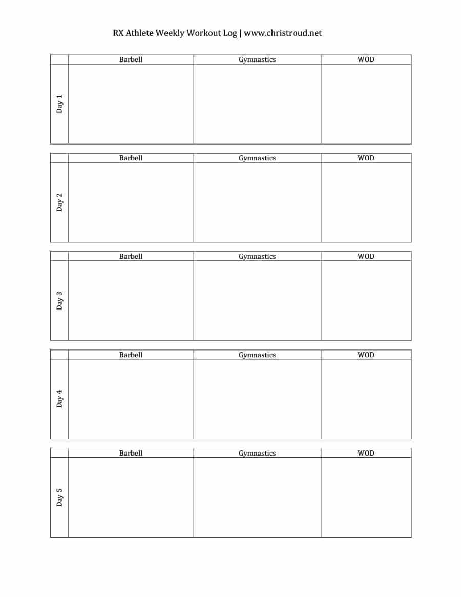 40+ Effective Workout Log & Calendar Templates ᐅ Template Lab With Blank Workout Schedule Template