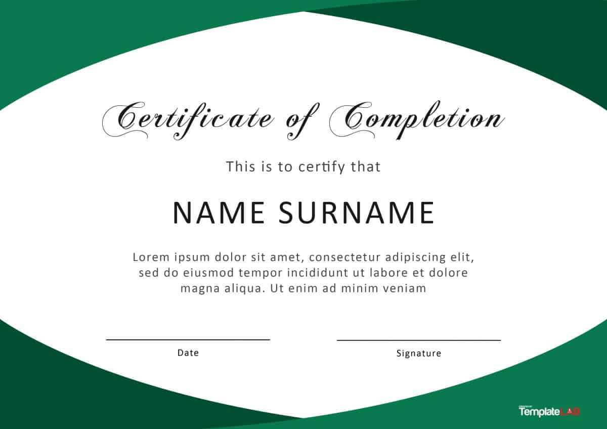 40 Fantastic Certificate Of Completion Templates [Word Inside Certificate Of Completion Word Template