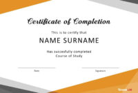 40 Fantastic Certificate Of Completion Templates [Word intended for Certificate Of Completion Free Template Word