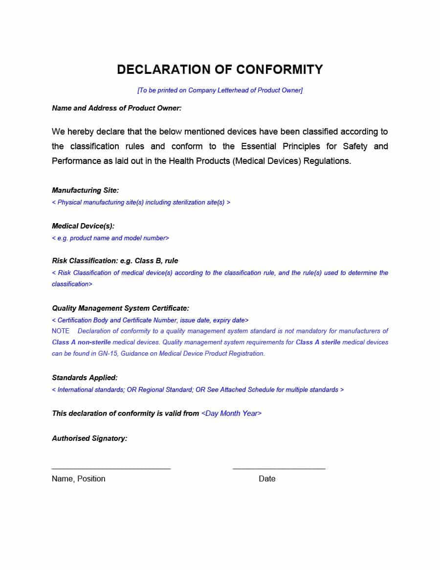 40 Free Certificate Of Conformance Templates & Forms ᐅ Throughout Certificate Of Conformity Template