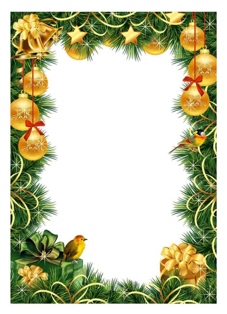 40 Free Christmas Borders And Frames Printable Templates Regarding 