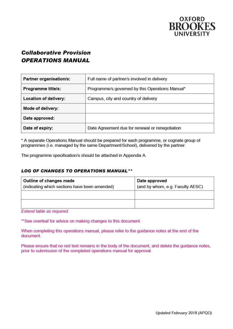 40 Free Instruction Manual Templates [Operation / User Manual] Intended For Instruction Sheet Template Word