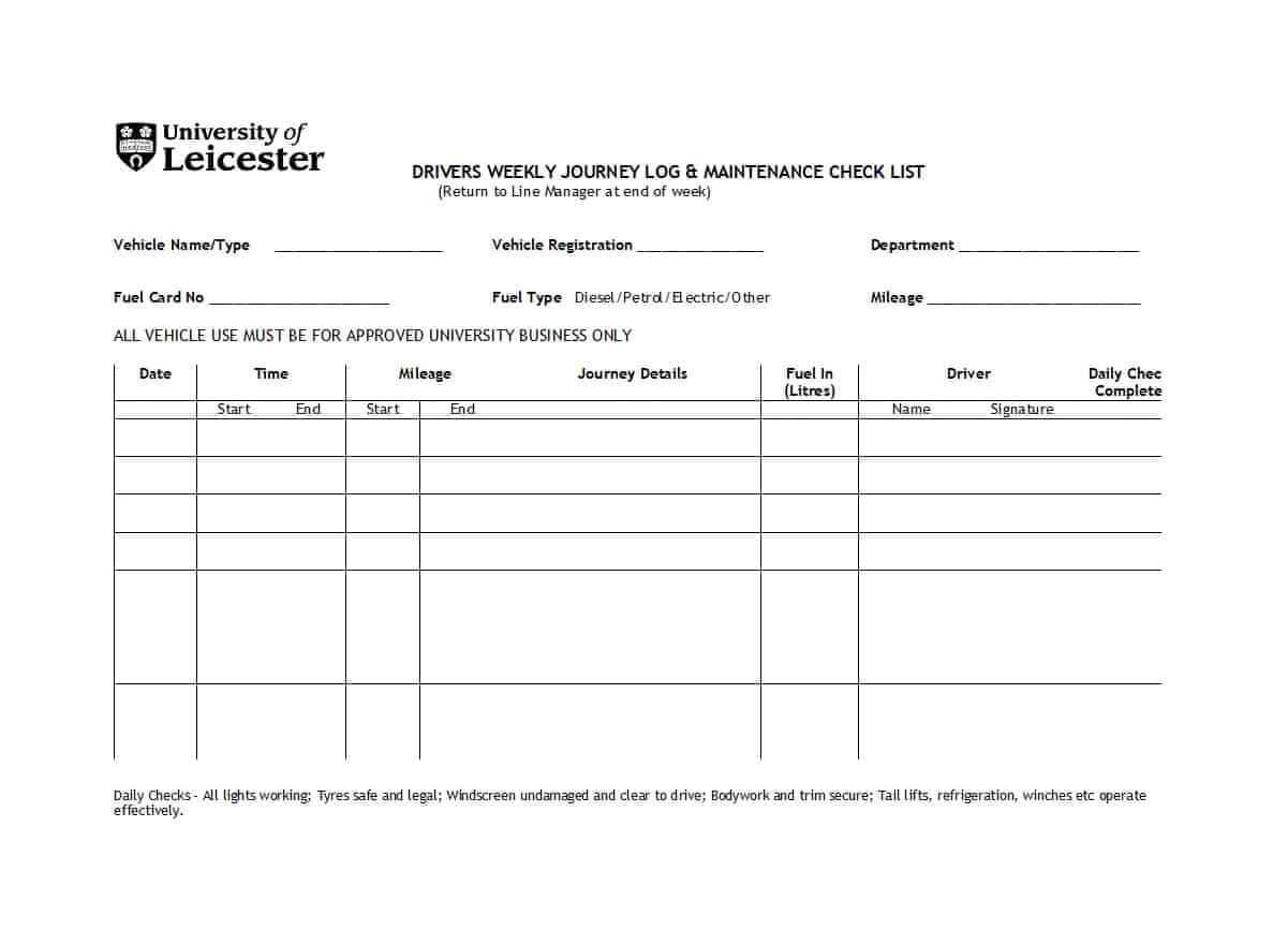 40 Printable Vehicle Maintenance Log Templates ᐅ Template Lab In Maintenance Job Card Template