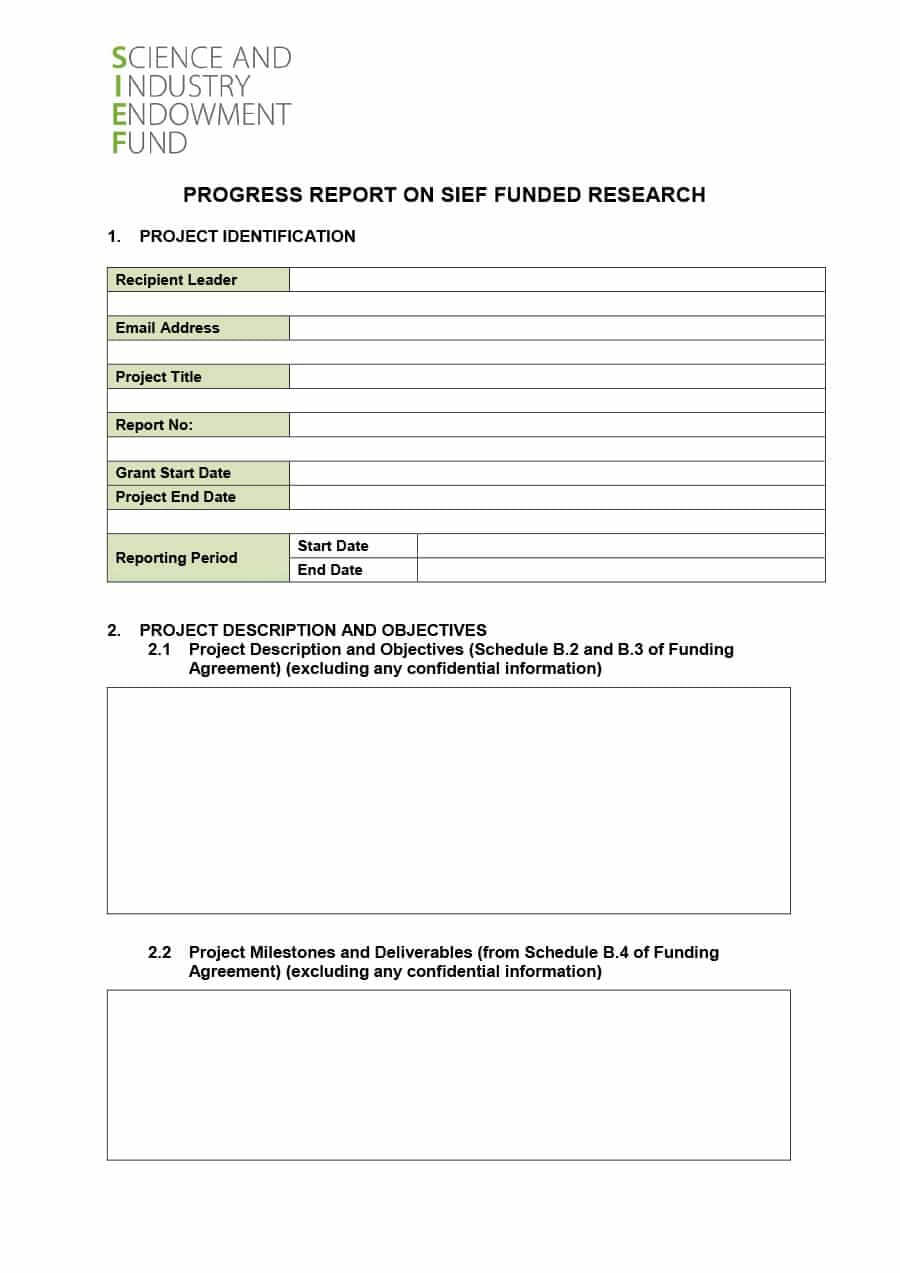 40+ Project Status Report Templates [Word, Excel, Ppt] ᐅ For Research Project Progress Report Template