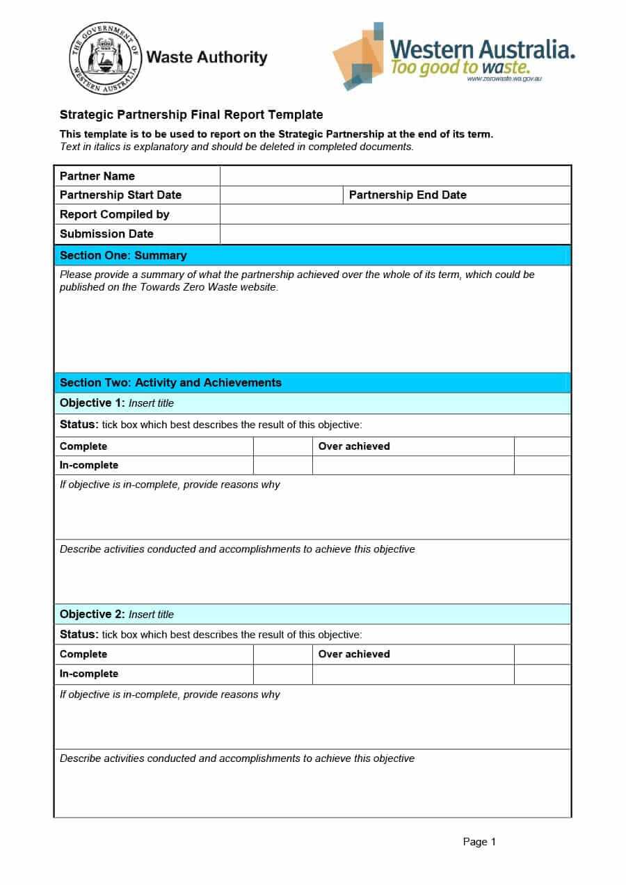 40+ Project Status Report Templates [Word, Excel, Ppt] ᐅ In One Page Status Report Template