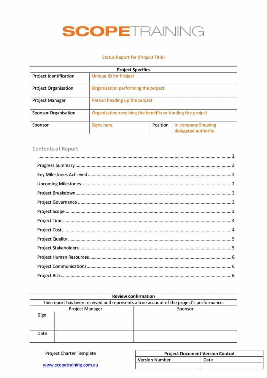 40+ Project Status Report Templates [Word, Excel, Ppt] ᐅ In Research Project Report Template