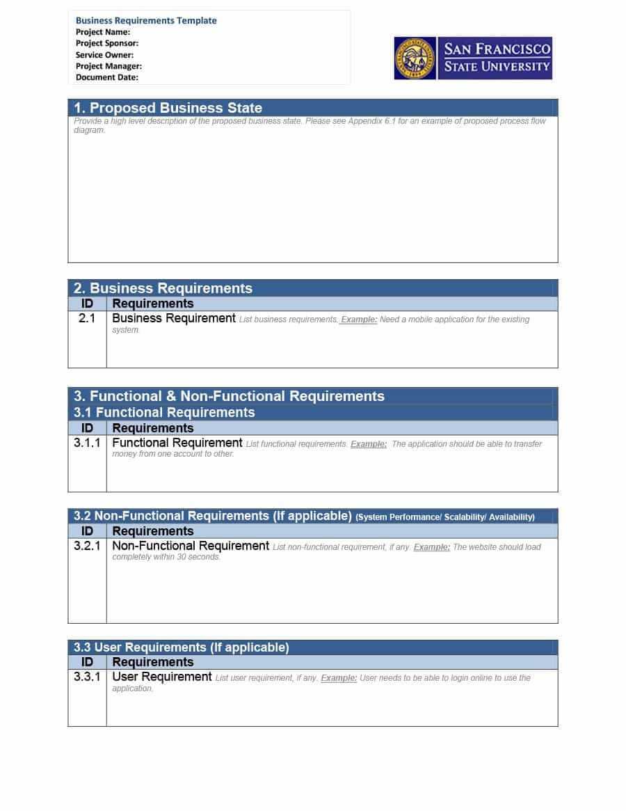 40+ Simple Business Requirements Document Templates ᐅ Intended For Report Requirements Template