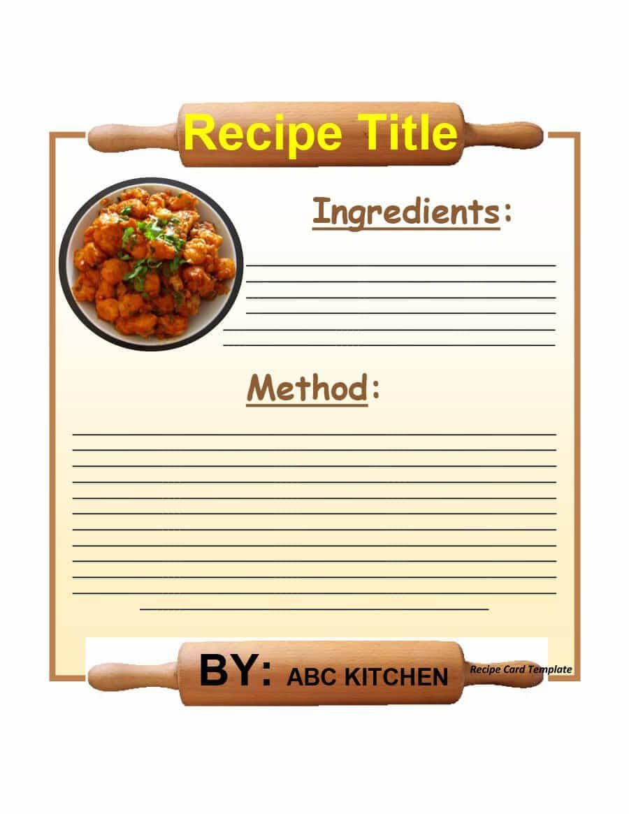 44 Perfect Cookbook Templates [+Recipe Book & Recipe Cards] Intended For Free Recipe Card Templates For Microsoft Word