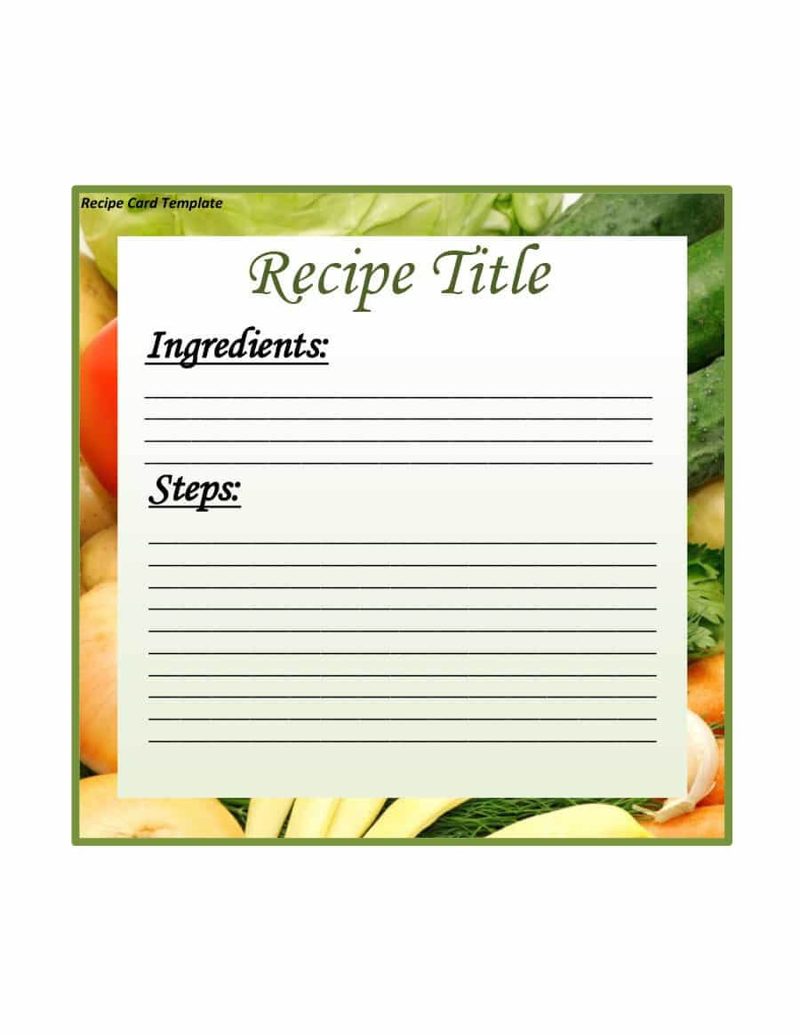 44 Perfect Cookbook Templates [+Recipe Book & Recipe Cards] Throughout Microsoft Word Recipe Card Template