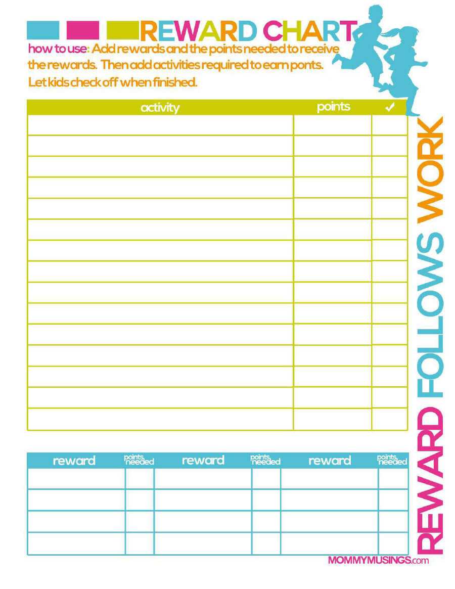 44 Printable Reward Charts For Kids (Pdf, Excel & Word) Throughout Reward Chart Template Word
