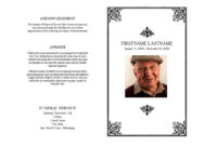 47 Free Funeral Program Templates (In Word Format) ᐅ regarding Memorial Brochure Template