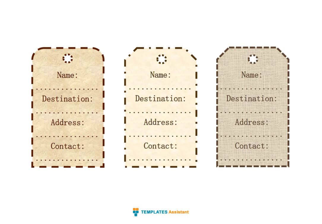 5 Luggage Tag Templates | Templates Assistant With Luggage Tag Template Word