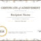 50 Free Creative Blank Certificate Templates In Psd With Regard To Word Certificate Of Achievement Template