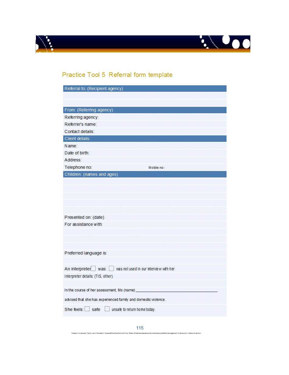 50 Referral Form Templates [Medical & General] ᐅ Template Lab Pertaining To Referral Card Template
