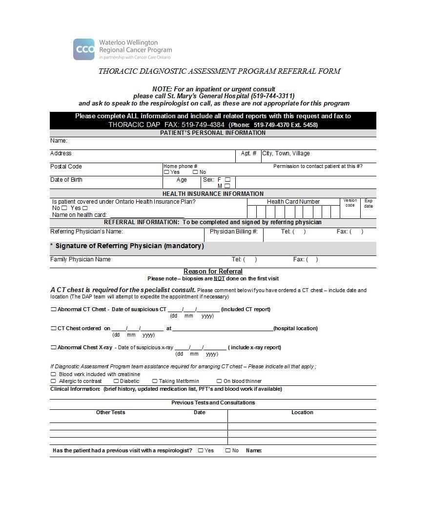 50 Referral Form Templates [Medical & General] ᐅ Template Lab Within Referral Card Template Free