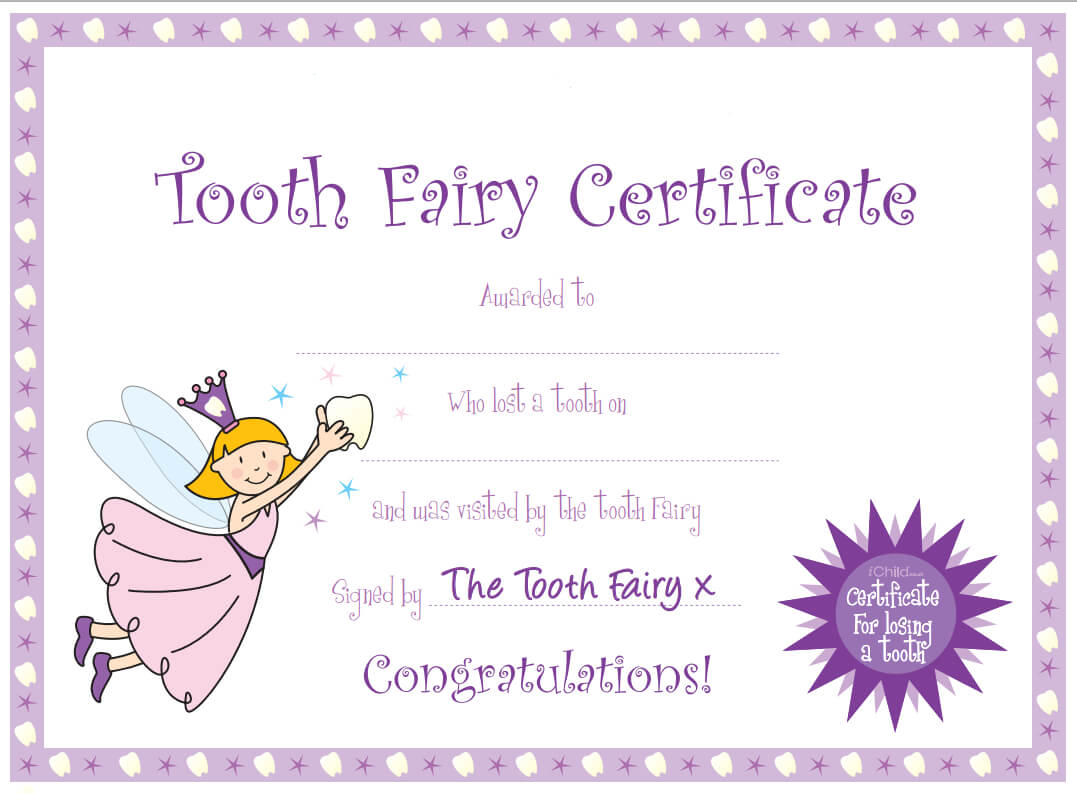 506 Tooth Fairy Free Clipart Intended For Tooth Fairy Certificate Template Free