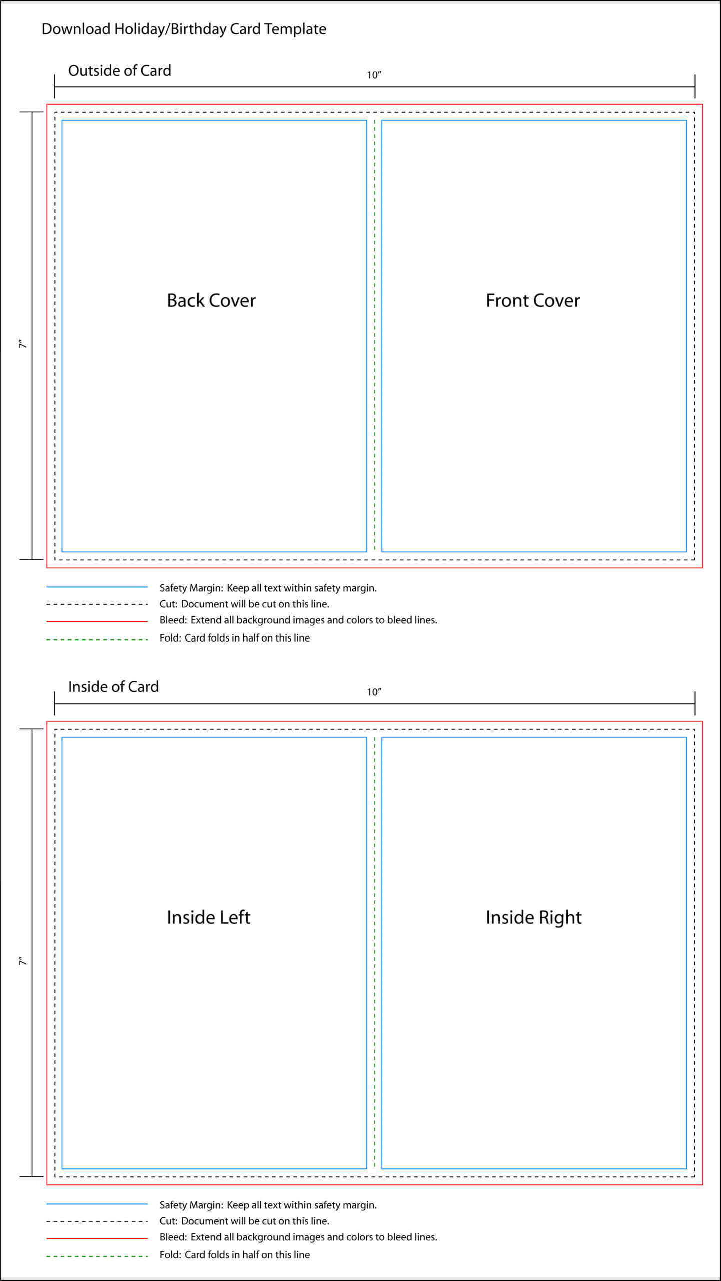 5X7 Card Template. Design Templates Green Light Graphics With Regard To Indesign Birthday Card Template