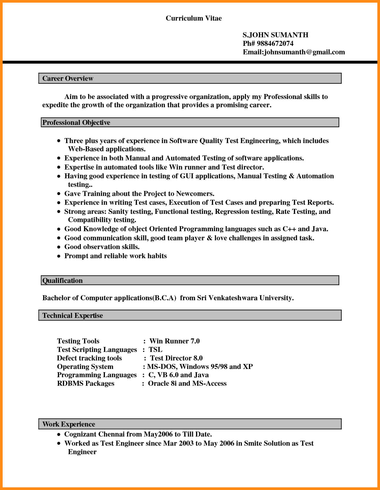 6+ Download Resume Templates Microsoft Word 2007 | Odr2017 Pertaining To Resume Templates Word 2007