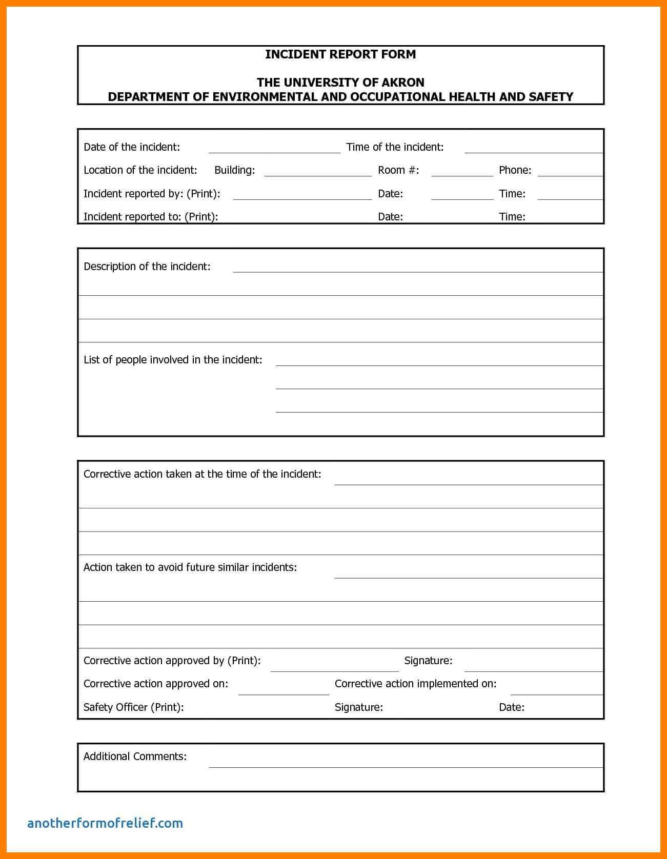 7+ Free Incident Report Form | 952 Limos Within Medication Incident Report Form Template