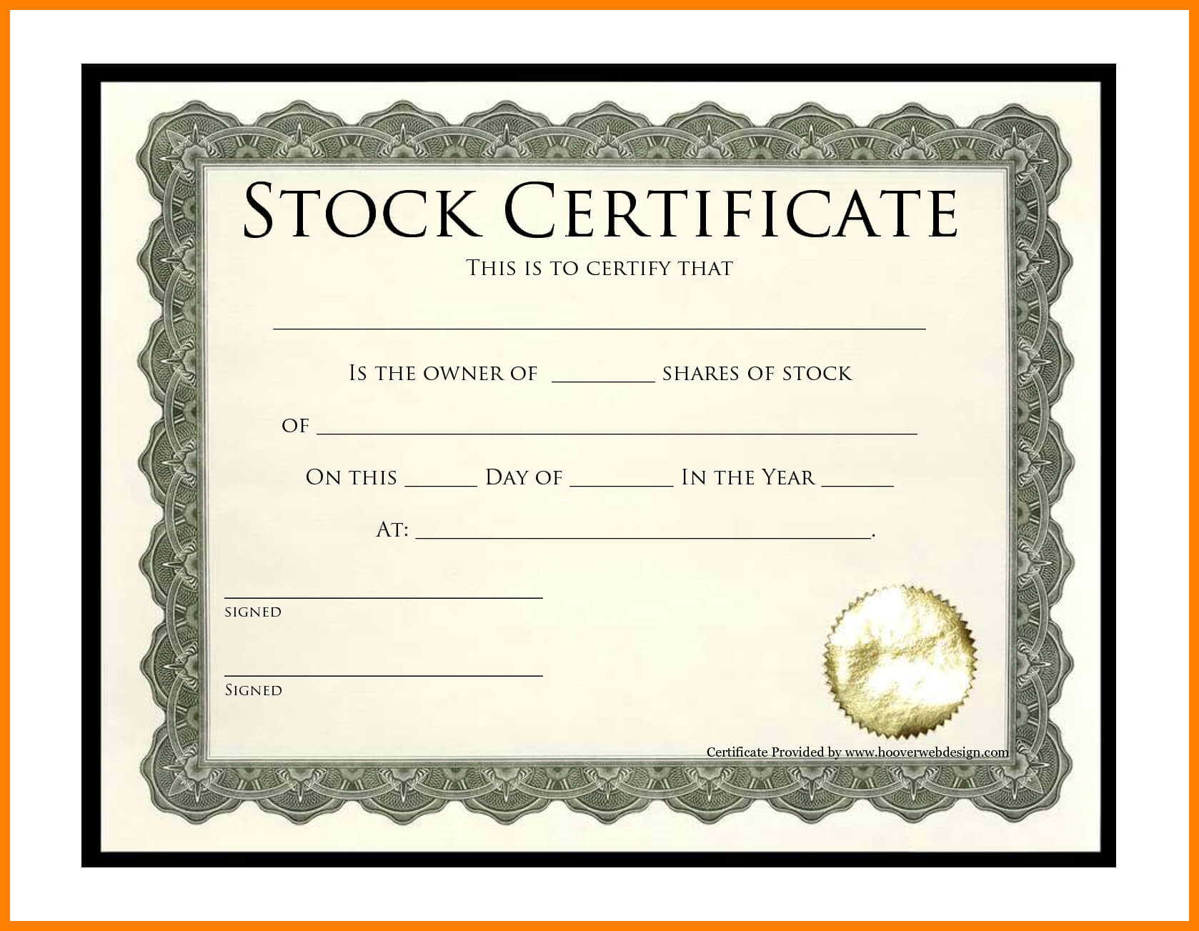 7+ Free Stock Certificate Templates Microsoft Word | Marlows Intended For Template For Share Certificate