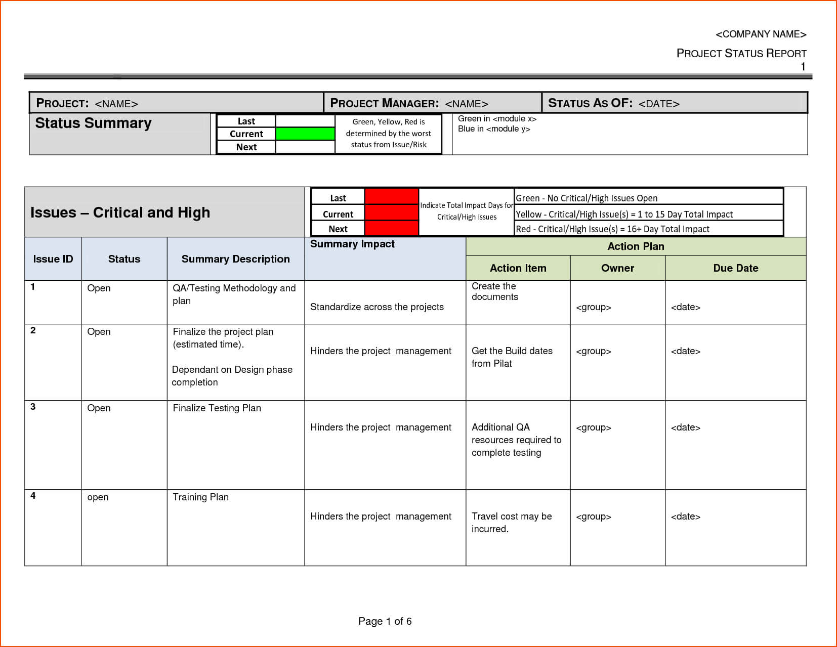 7+ Project Status Report Template – Bookletemplate Intended For Testing Daily Status Report Template
