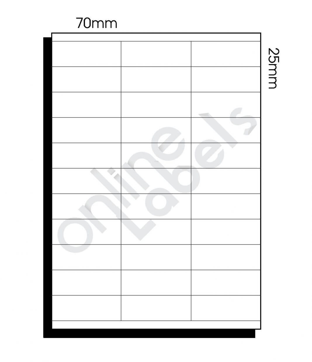 70Mm X 25Mm Labels Per Sheet Online Label Es Microsoft Word Intended For Word Label Template 12 Per Sheet