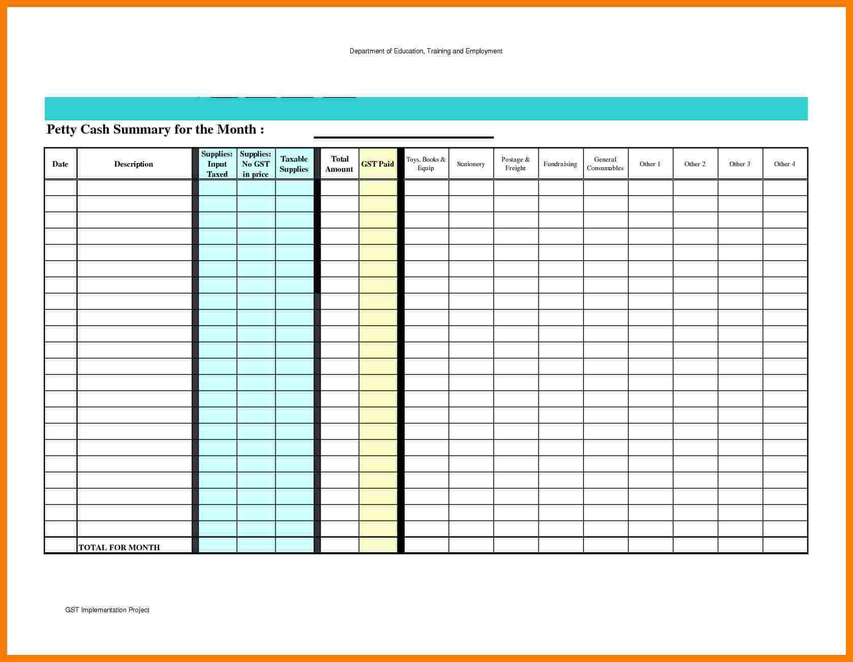 8+ Free Petty Cash Template Download | Shrewd Investment Inside Petty Cash Expense Report Template