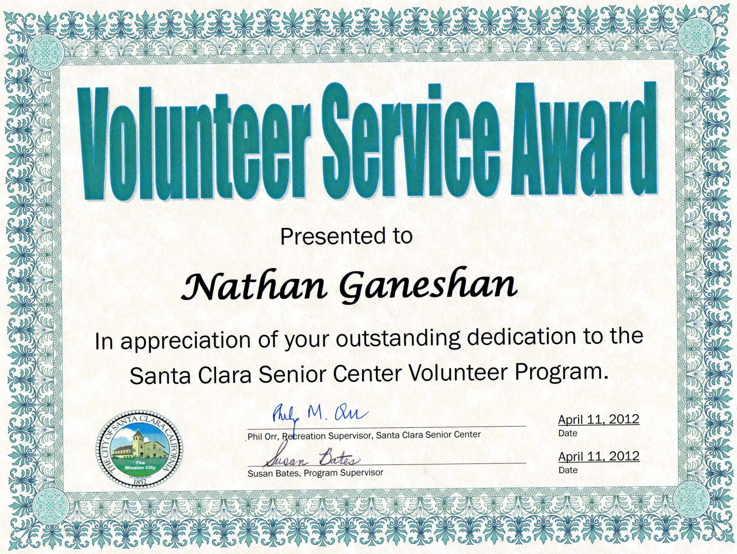 8 Free Printable Certificates Of Appreciation Templates Intended For Volunteer Award Certificate Template