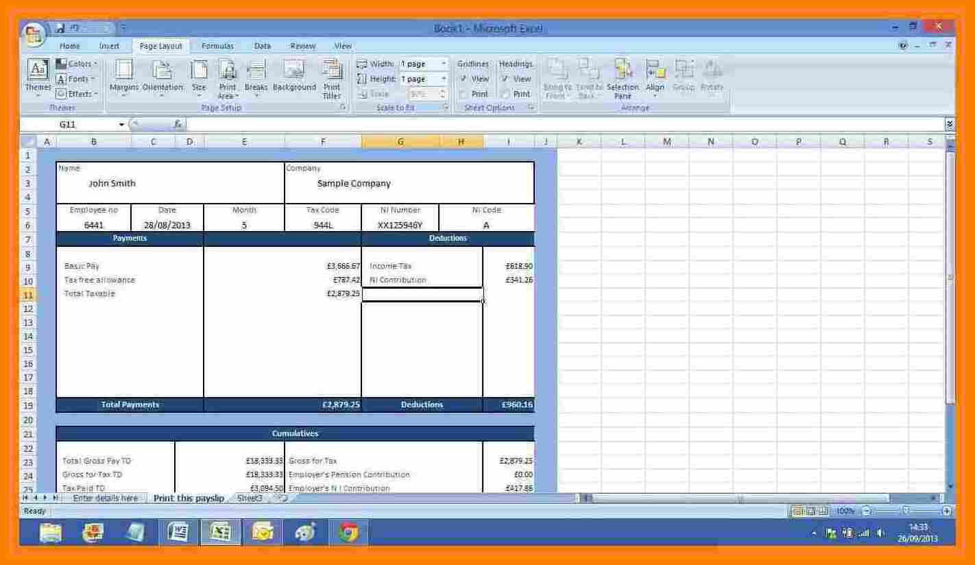 8+ Free Salary Payslip Template Excel | Shrewd Investment With Regard To Blank Payslip Template