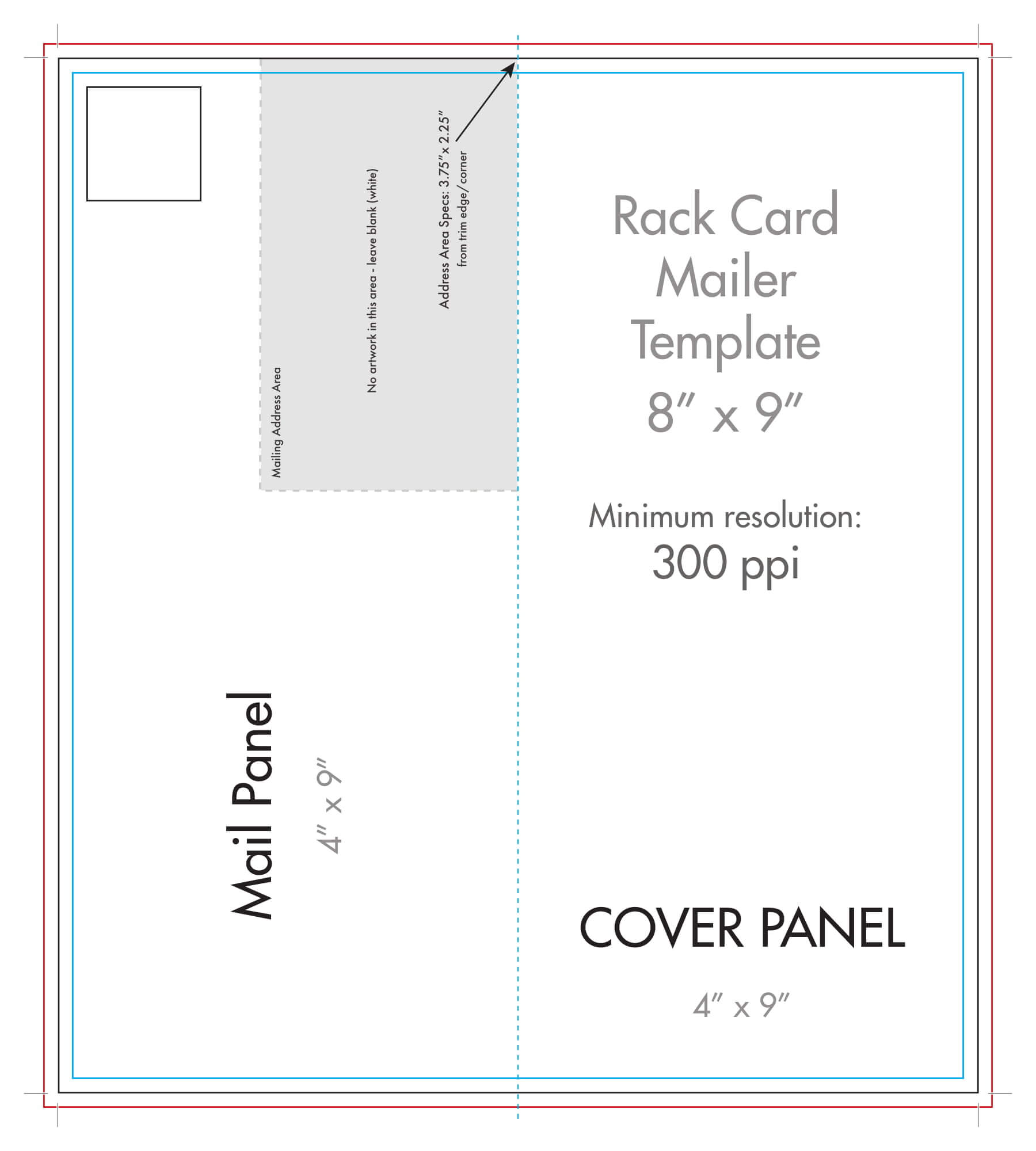 8" X 9" Rack Brochure Template (Half Fold) – U.s. Press Pertaining To Half Fold Card Template