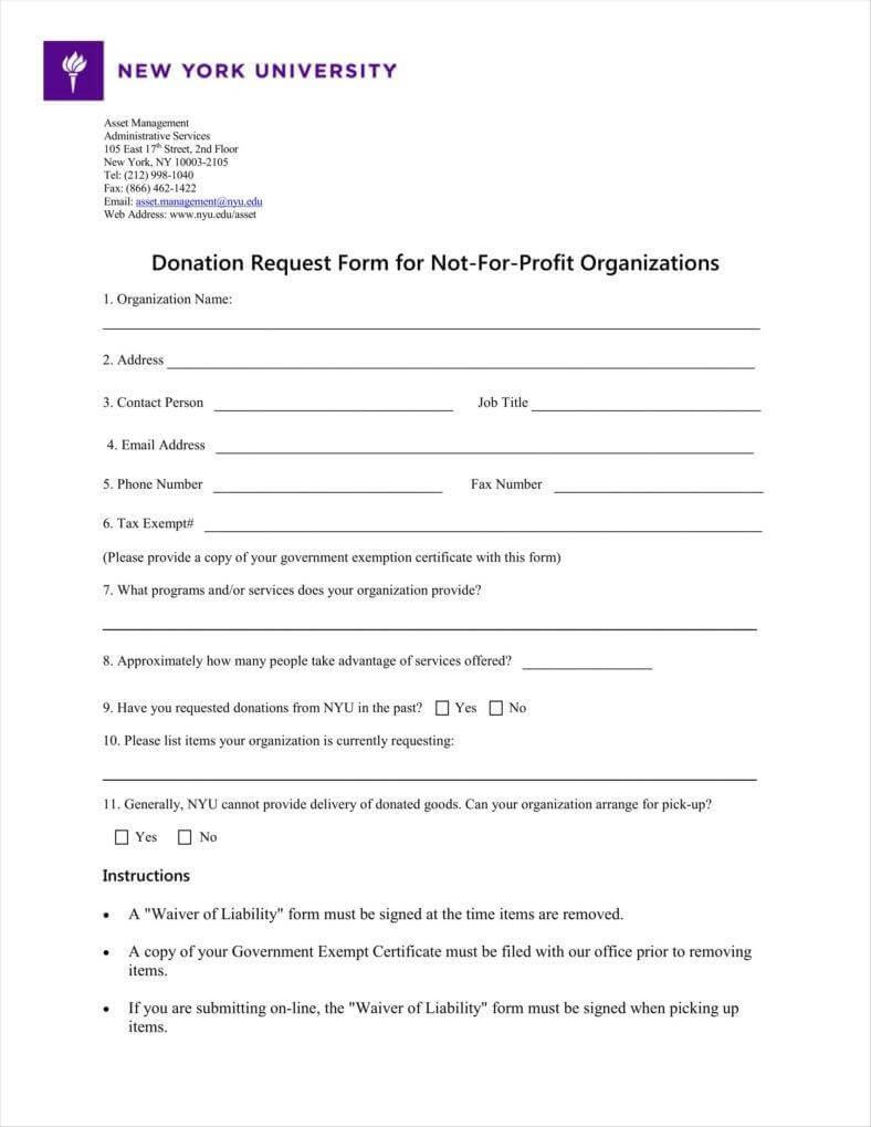 9+ Donation Application Form Templates Free Pdf Format In Donation Report Template